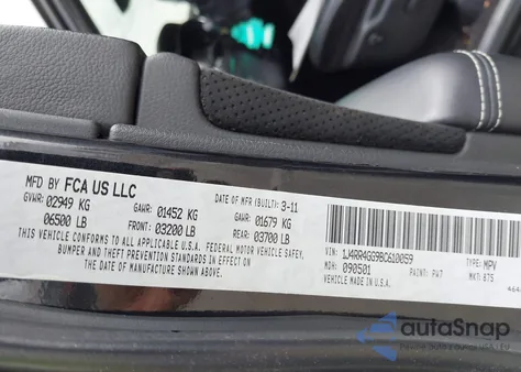 2011 Jeep Grand Cherokee Laredo z USA, uszkodzony, nr VIN 1J4RR4GG9BC610059